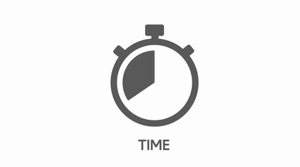 Vector Isolated Illustration of a Clock. Rounded Time Icon, Chronometer Icon