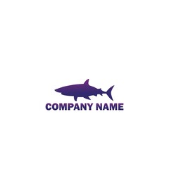 vector illustration of a shark icon logo
