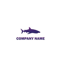 vector illustration of a shark icon logo