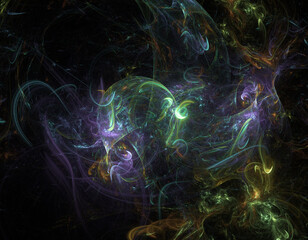 Abstract fractal background. The theme of boundless space