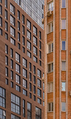 Fototapeta premium Construction of two High-Rise buildings
