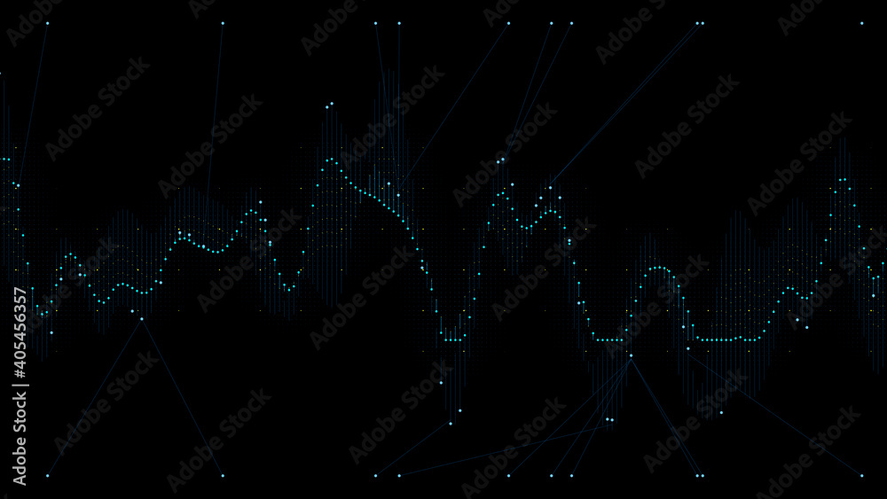 Poster complex graph concept. data analysis design. abstract information visualization. 2d illustration.