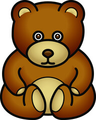 A standard brown teddy bear.