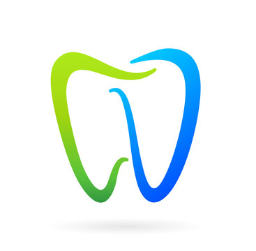 dental clinic logo with letter c and d that formed tooth concept