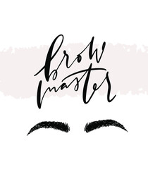 Brow master logo template element vector graphic.