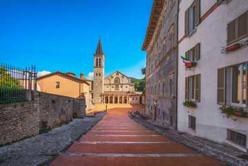 Fototapeta premium Spoleto, Santa Maria duomo cathedral. Umbria, Italy.