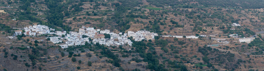 Fototapeta na wymiar Bayarcal is a small town on the slope of the Sierra Nevada mountain