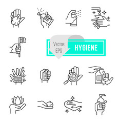 Simple set of cleaning related vector icons for your design