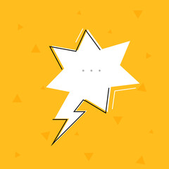 buble text icons set on yellow background vector illustration modern style 