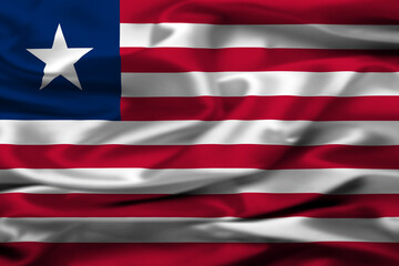 Bandiera della Repubblica di Liberia - obrazy, fototapety, plakaty
