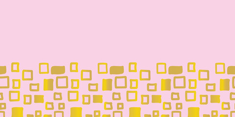 Geometric square rectangle frame border seamless pattern. Modern stylish texture.