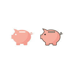 Money bank icon. Piggy bank - saving money icon