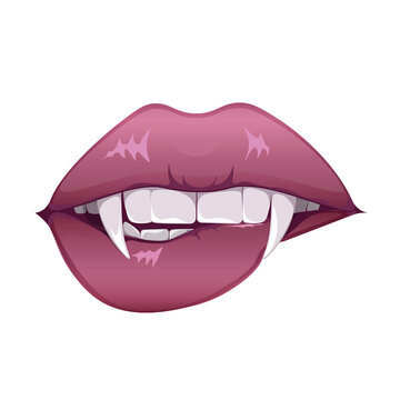 Vampire mouths and teeth vector of Halloween horror holiday monsters. Vector illustration EPS10