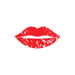 lips - vector icon red woman lips sign  
