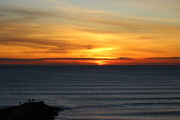 sunset over the sea