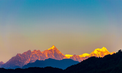 sunrise in the mountains