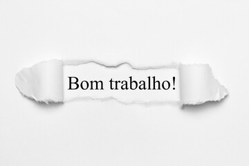 Obraz premium Bom trabalho! 
