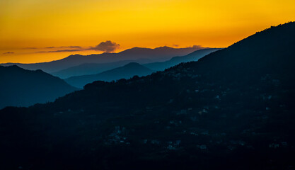 Sunset in the Himalayan Mountain