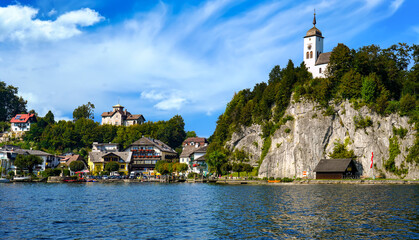 Fototapeta premium Traunkirchen am Traunsee, Austria