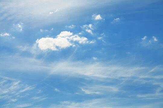 Abstract thin clouds on the blue sky © russieseo