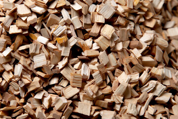 wood sawdust close up