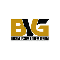 BVG letter monogram logo design vector