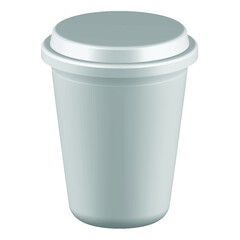 Long Blank Empty Showcase Display With Retail Shelves. Perspective View 3D. Illustration Isolated On White Background. Mock Up Template Ready For Your Design. Product Advertising. Vector EPS10