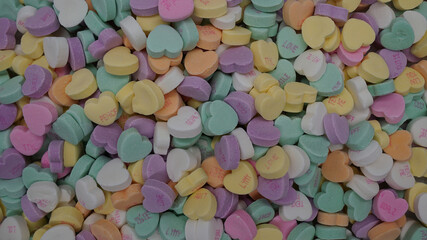 Candy conversation hearts for Valentine's Day