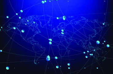 Abstract flowing line digital technology, smooth particle wave, big data techno design concept background wallpaper, vector eps
