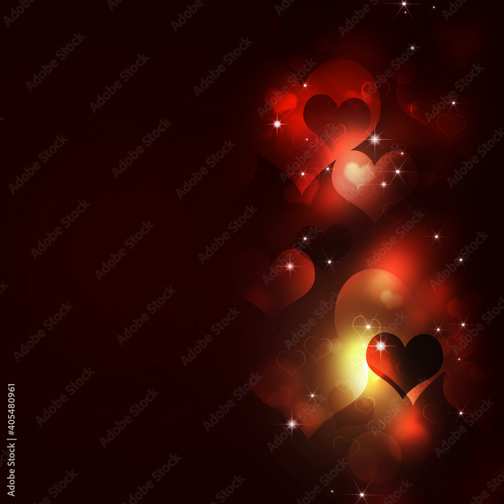 Canvas Prints Valentine Dark background