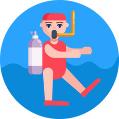 Water Sports Icon - Colourful Series