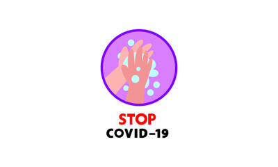 Washing hand for coronavirus prevention,COVID-19 prevention,Vector illustration.