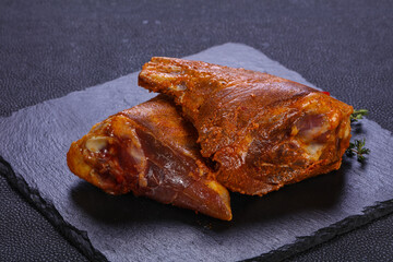 Raw lamb shank