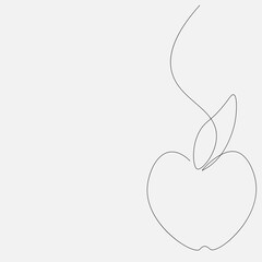 Apple fruit on white background, vector illustration