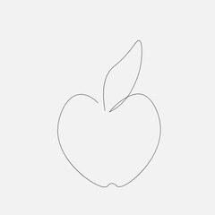 Apple fruit on white background, vector illustration