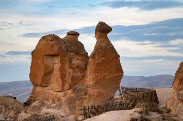 Fototapeta na wymiar Landskape view on Camel Rock in the Cappadocia, Turkey