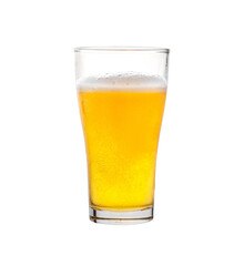 Glass of beer isolated on white background