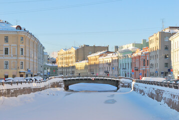 Russia. View of St. Petersburg on a sunny winter day