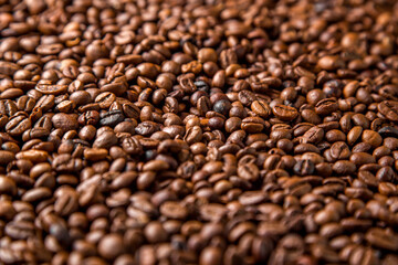 Grain coffee close-up for background