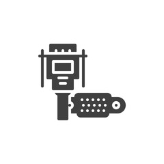 Naklejka premium VGA cable port vector icon. filled flat sign for mobile concept and web design. VGA Connector glyph icon. Symbol, logo illustration. Vector graphics
