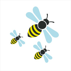 a collections of bee illustration.