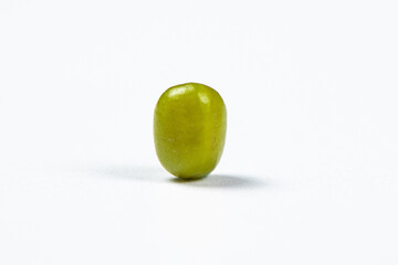 Green bean or mung bean on white background