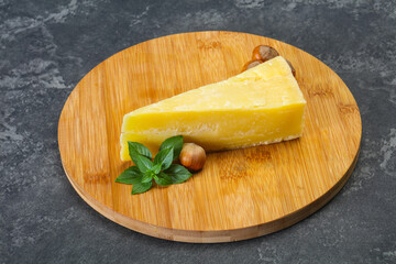 Parmesan cheese served basil and nuts