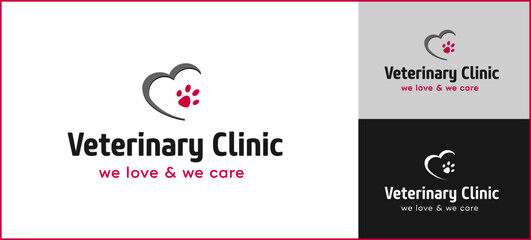 READY TO USE: logo for a veterinary clinic, vet, pet, animals, services.