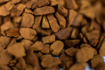 coffee granules close up