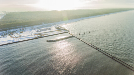 Przekop Mierzei Wiślanej, Kanał Żeglugowy zimą