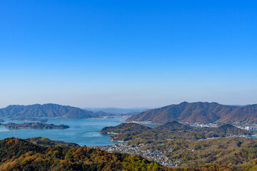 Landscape of the Seto Inland Sea, Takamiyama Observatory in Onomichi City