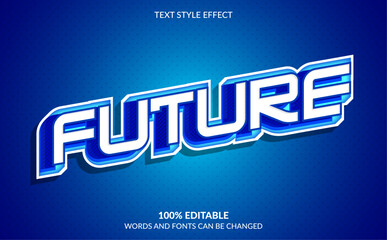 Fototapeta premium Editable text effect, Future text style