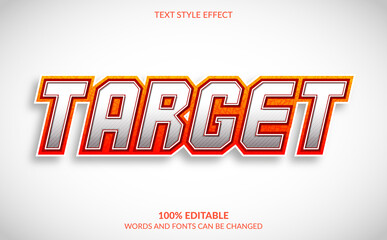 Editable text effect, Target text style