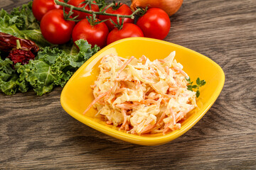 Vegetarian Cole slaw salad with cabbage